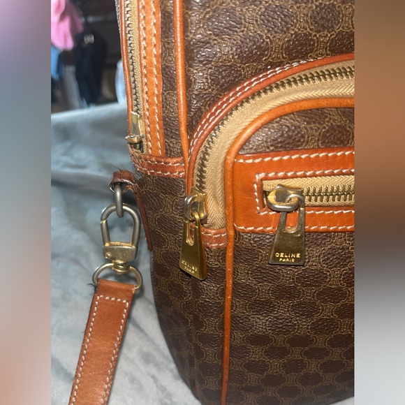 Celine large Vintage Macadam Messenger Bag with detachable strap - Picture 3 of 16